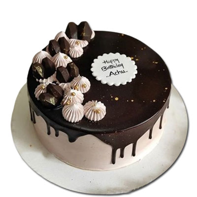 "Delicious Round shape Chocolate cake - 1kg - Code NC19 - Click here to View more details about this Product